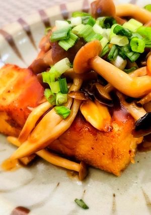 厚揚げバター焼き♡きのこソース-レシピのメイン写真
