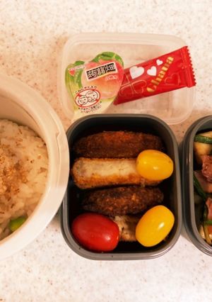 マグロかつ高校生男子弁当クレア付き-レシピのメイン写真