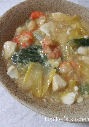 白菜とチンゲン菜と海老のトロトロ煮-レシピのメイン写真