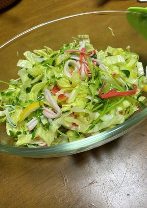 レンチンキャベツと豆苗のあえもの-レシピのメイン写真