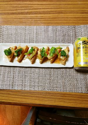 ヨウサマの減塩厚揚げの焼き鳥風おつまみ-レシピのメイン写真