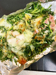 水菜大量消費!!餅チーズベーコン焼き-レシピのメイン写真