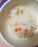 離乳食中期後半 5倍粥のシンプル鶏雑炊
