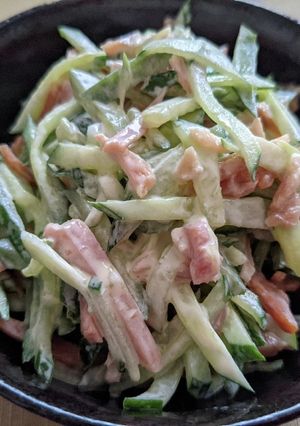 きゅうりと焼豚のマヨサラダ-レシピのメイン写真