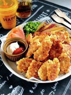 簡単節約☆鶏胸1枚で大量チキンナゲット。-レシピのメイン写真