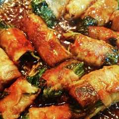 รูปของ ゴボウと水菜の肉巻き