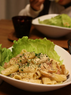 パルミジャーノとチキンのクリームパスタ-レシピのメイン写真
