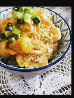 簡単!美味!油揚げとしらすの卵とじ丼!-レシピのメイン写真