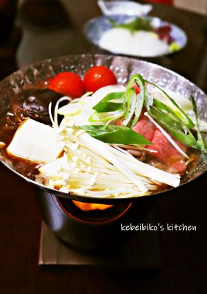 料亭気分のおひとり様・すき焼き風-レシピのメイン写真
