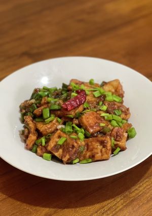 豆腐と豚ひき肉の甘辛味噌炒め♪-レシピのメイン写真