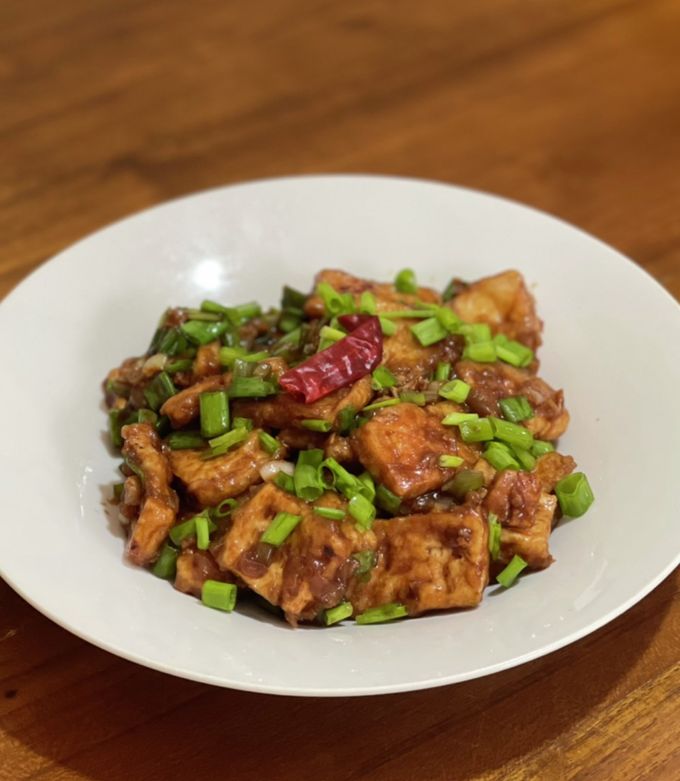 豆腐と豚ひき肉の甘辛味噌炒め♪-レシピのメイン写真