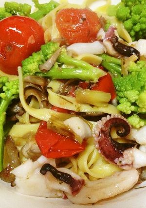 ハリイカとロマネスコのフェットチーネ-レシピのメイン写真