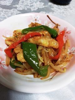 油揚げ・もやし・ピーマンの青椒肉絲風-レシピのメイン写真