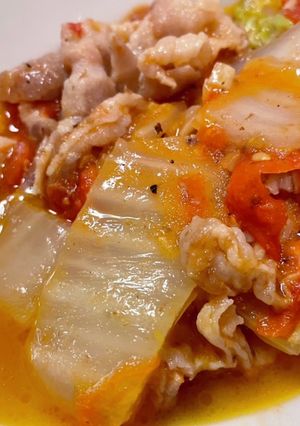 豚ばらと白菜のアンチョビ炒め-レシピのメイン写真