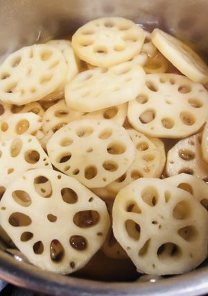 ホクホク美味しい 蓮根出汁煮♡健康的料理-レシピのメイン写真