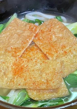 九条ネギたっぷりのきつねうどん-レシピのメイン写真