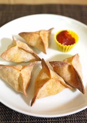 餃子の皮で簡単♪ノンフライ・サモサ-レシピのメイン写真