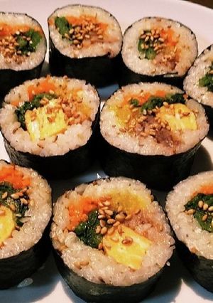 ◆簡単&美味♡我が家の彩り焼肉キンパ◆-レシピのメイン写真
