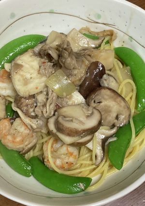 コストコのシーフードアヒージョパスタ-レシピのメイン写真