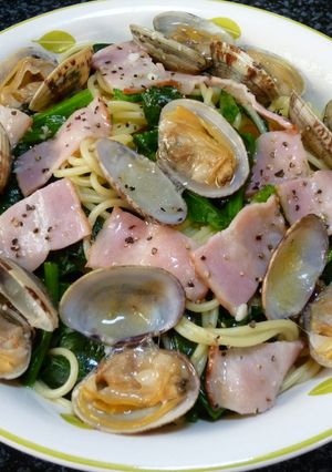 あさりとベーコンのパスタ!(^^)!-レシピのメイン写真