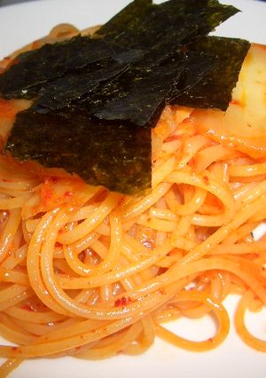 調味料はバターだけ♪簡単キムチパスタ-レシピのメイン写真