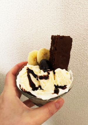 チョコブラウニーバナナパフェ-レシピのメイン写真
