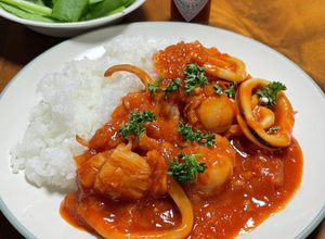 ワンプレート★イカのケチャップ炒煮ライス-レシピのメイン写真