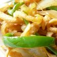切干大根とピーマンの炒め物。