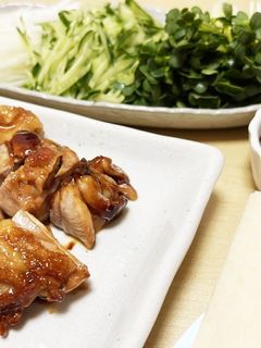 鶏もも肉de簡単なんちゃって北京ダック-レシピのメイン写真