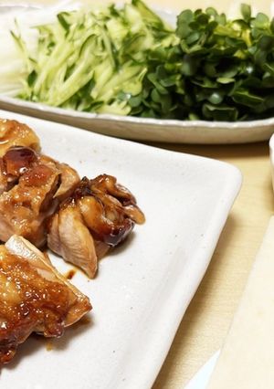 鶏もも肉de簡単なんちゃって北京ダック-レシピのメイン写真