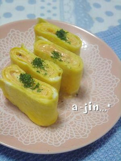 お弁当に✿オーロラチーズの卵焼き-レシピのメイン写真