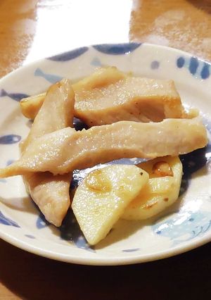 豚トロと長芋のソテーshiitaké添え-レシピのメイン写真