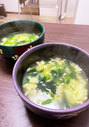 たまごとほうれん草の中華スープ-レシピのメイン写真
