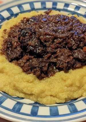 牛肉の赤ワイン煮ポレンタ添え-レシピのメイン写真