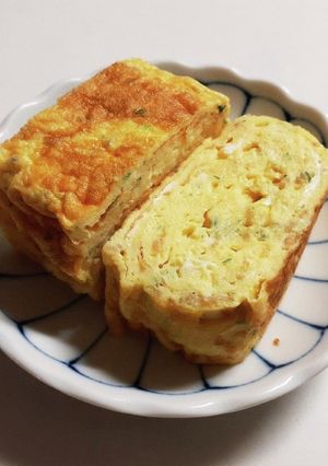 ちりめん山椒と青のりの厚焼き卵焼き-レシピのメイン写真