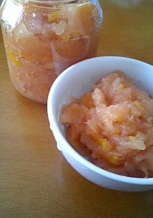 ゆず風味ピンクの林檎ジャム！-レシピのメイン写真