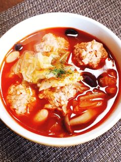オートミール入り肉団子のトマトスープ-レシピのメイン写真