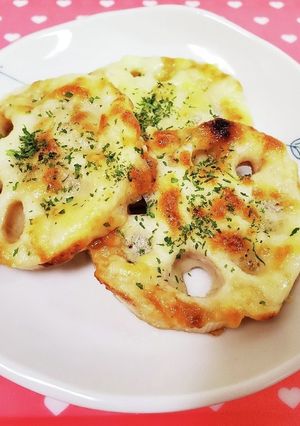 れんこんの味噌マヨチーズ焼き-レシピのメイン写真