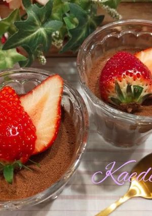 レンジdeカカオ華やぐ☆濃厚ココアプリン-レシピのメイン写真