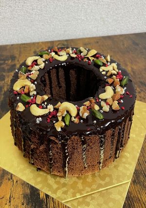 100均のシフォン型チョコシフォンケーキ-レシピのメイン写真