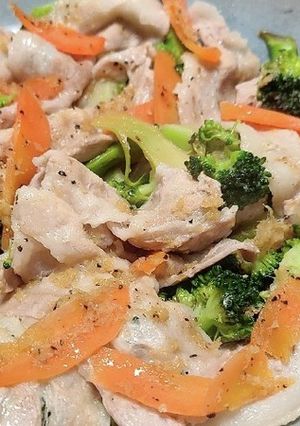 ブロッコリーと豚バラ肉の蒸し焼き-レシピのメイン写真