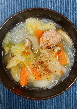 肉団子と春雨の基本スープ　アレンジ自由-レシピのメイン写真