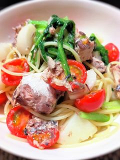 サバの水煮缶と色々野菜のパスタ-レシピのメイン写真