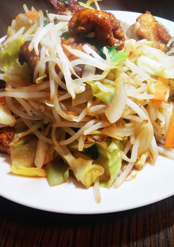 簡単☆唐揚げ肉野菜炒め-レシピのメイン写真