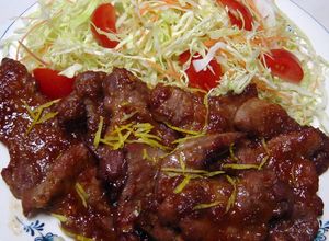 豚厚切り肉　 柚子ジャム入りスペアリブ風-レシピのメイン写真