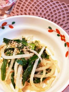 シロさんのニラともやしのごまびたし-レシピのメイン写真