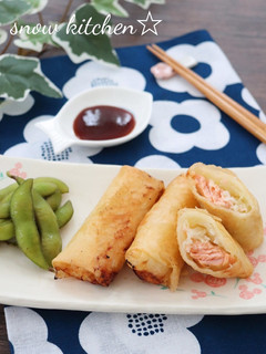 鮭とキャベツの塩麹春巻き-レシピのメイン写真