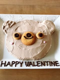 バレンタインに♡くまさんケーキ-レシピのメイン写真