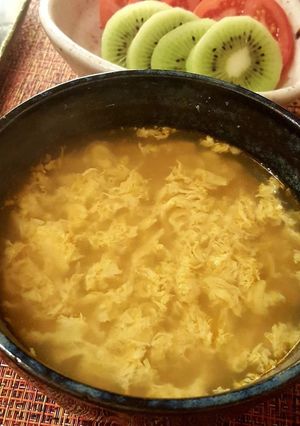 簡単！カレー風味のコンソメかき玉スープ-レシピのメイン写真