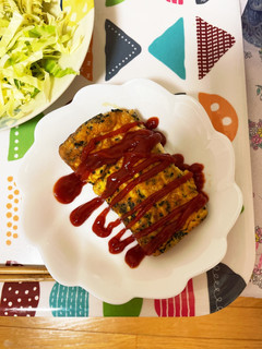 グリルチキンと黒胡麻のオムレツ-レシピのメイン写真